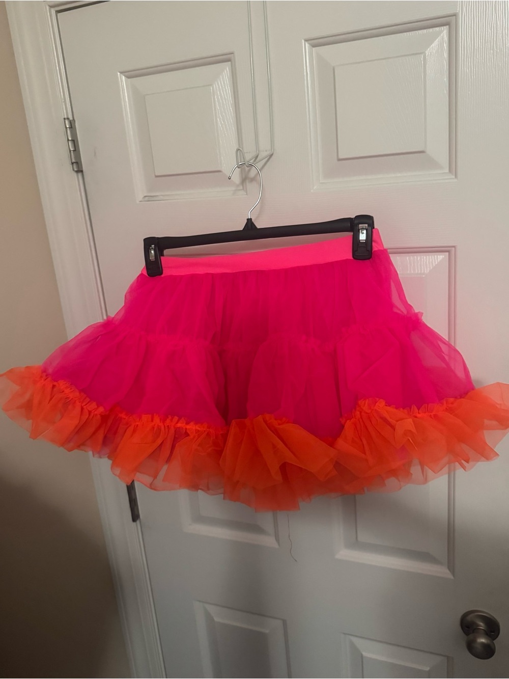 Bright Pink & Orange Tulle Mini Skirt Petticoat XLC Girls